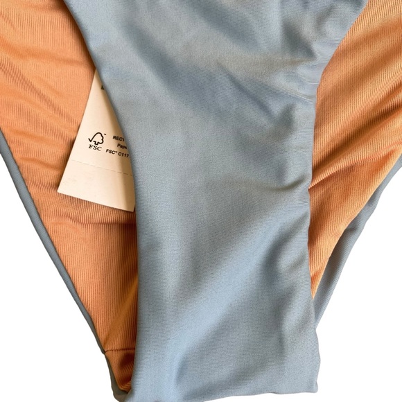 NWT J. Crew Blue Mist Baby Blue Curved Waist Cheeky Bikini Bottoms Sz M - Picture 5 of 13